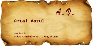 Antal Vazul névjegykártya